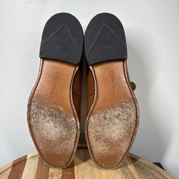 Allen Edmonds Warwick Shoes Men's 9D Monk Strap Loafers Brown Walnut Leather USA - Picture 13 of 16